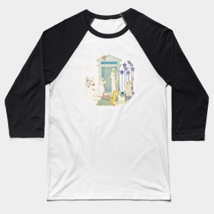 Christmas Nativity Scene Baseball T-Shirt